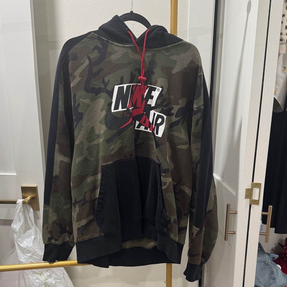 Nike Air Jordan Camo Hoodie | xl | Fleece | CU2060 | Jumpman Classics - Picture 2 of 7